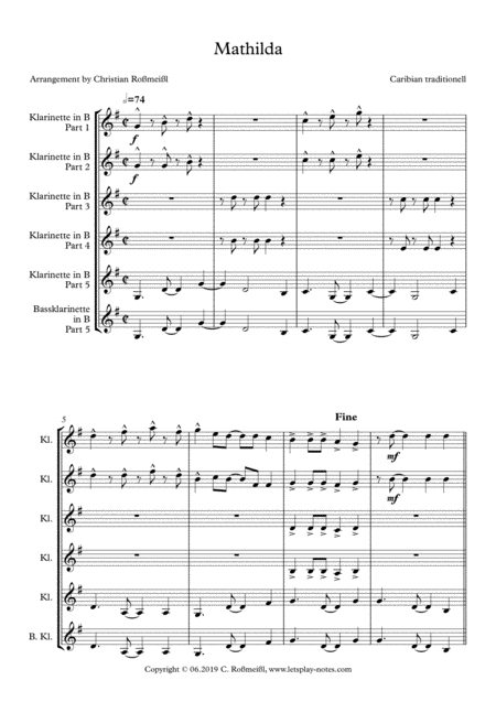 Matilda With 4 Or 5 Clarinets Page 2