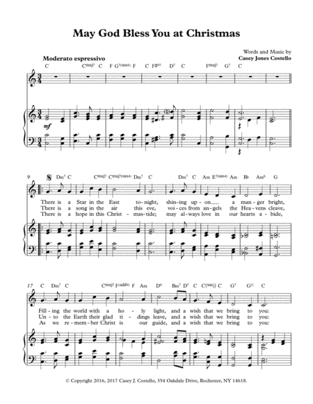 May God Bless You At Christmas Voice And Piano Page 2