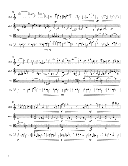 Mazurka For String Quartet From Carol Of The Bells Page 2