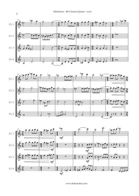 Meditation 4 Bb Clarinets Page 2