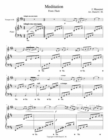 Meditation For Bb Trumpet And Piano Easy Page 2