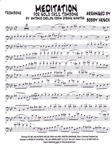 Meditation Meditacao For Solo Jazz Trombone Page 2