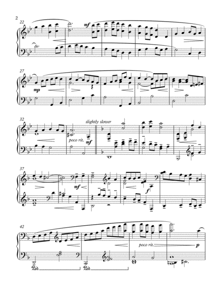 Meditation On Morning Song Lord Who Throughout These Forty Days Piano Solo Page 2