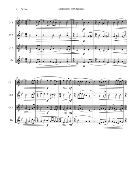 Meditations For Christmas Russian Chant For Clarinet Quartet Page 2