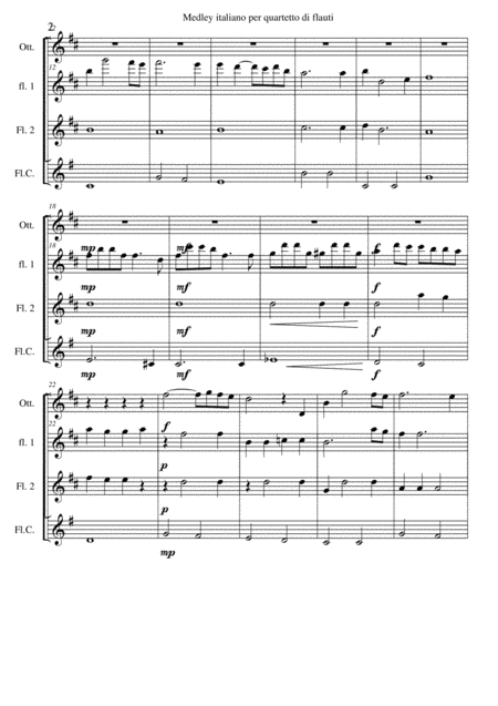 Medley Italiano Per Quartetto Di Flauti Page 2