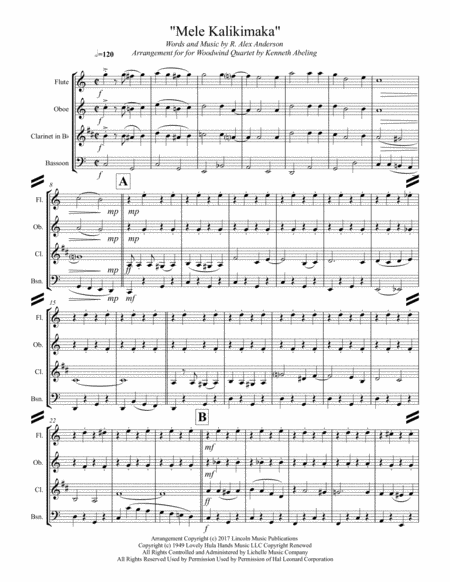 Mele Kalikimaka For Woodwind Quartet Page 2