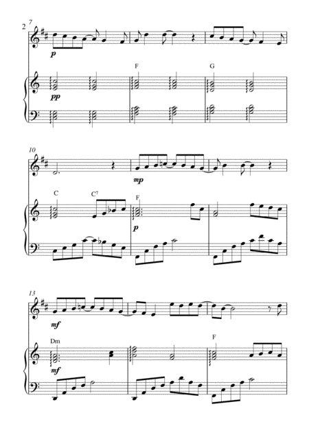 Melody Fair Bb Trumpet Solo And Piano Accompaniment With Chords Page 2