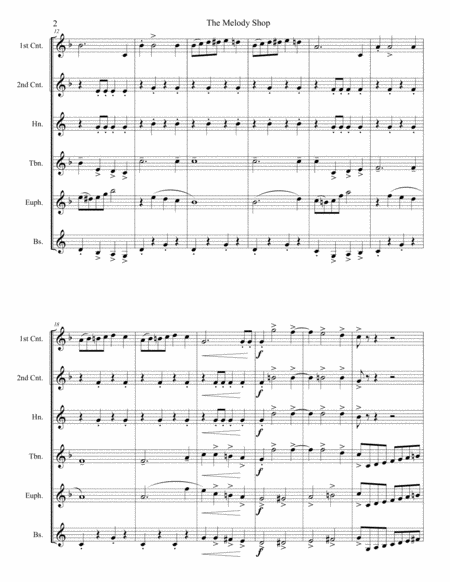 Melody Shop March For Brass Sextet Page 2