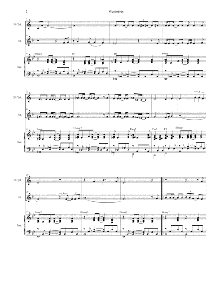 Memories Duet For Bb Trumpet And French Horn Page 2