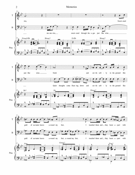 Memories Duet For Tenor And Bass Solo Page 2