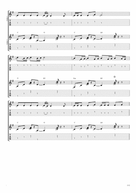 Memories Duet Guitar Tablature Page 2