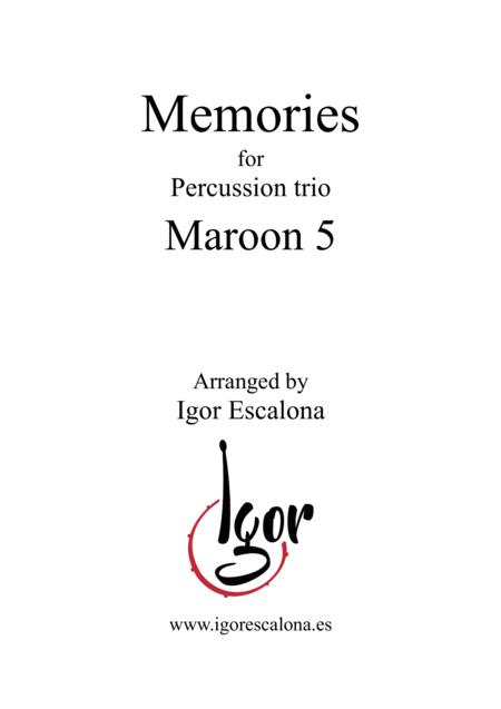 Memories Maroon 5 Percussion Ensemble Page 2