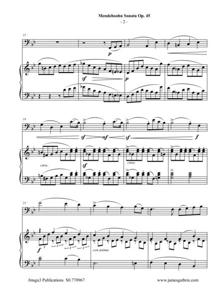 Mendelssohn Sonata Op 45 For Cello Piano Page 2
