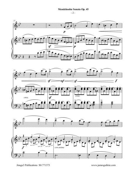 Mendelssohn Sonata Op 45 For Oboe Piano Page 2