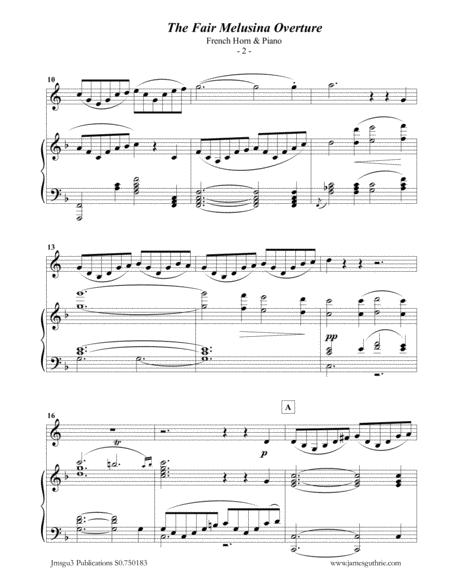 Mendelssohn The Fair Melusina Overture Op 32 For French Horn Piano Page 2