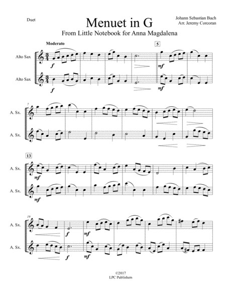 Menuet In G For Two Saxophones Page 2