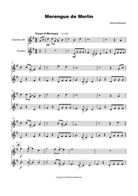 Merengue De Merln For Clarinet And Trumpet Duet Page 2