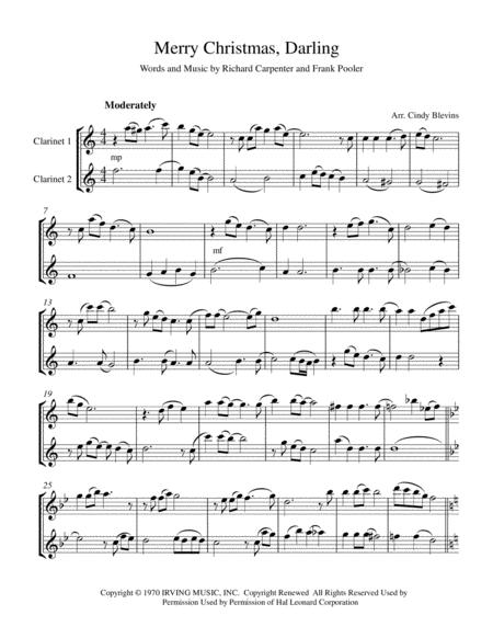 Merry Christmas Darling Clarinet Duet Page 2