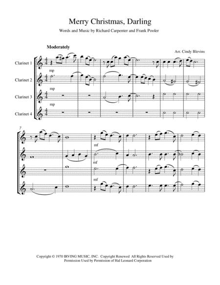 Merry Christmas Darling Clarinet Quartet Page 2