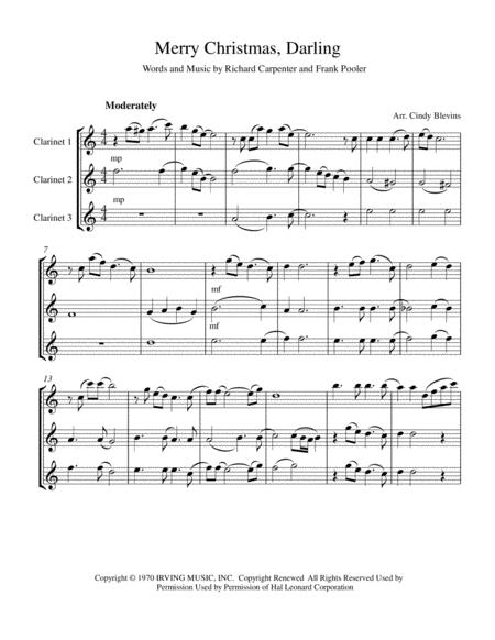 Merry Christmas Darling Clarinet Trio Page 2