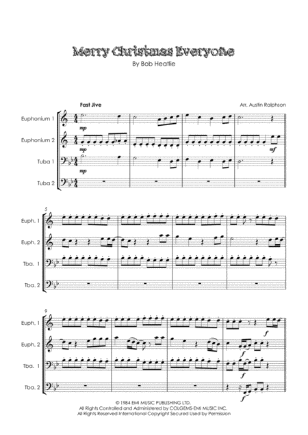 Merry Christmas Everyone Tuba Quartet Eett Page 2