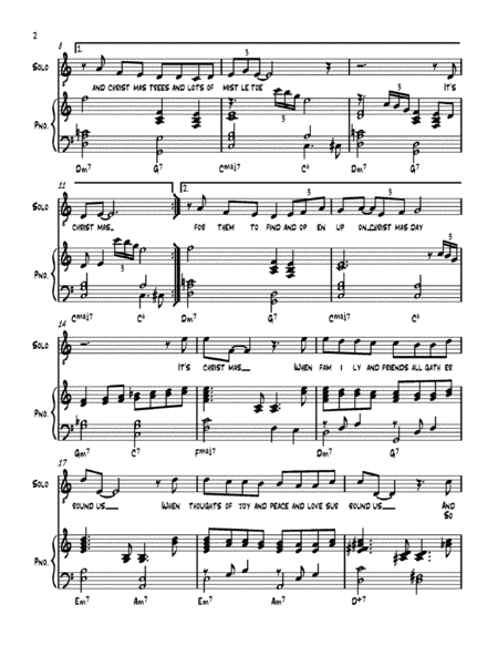 Merry Christmas To You For Solo Voice And Piano With Mp3 Page 2