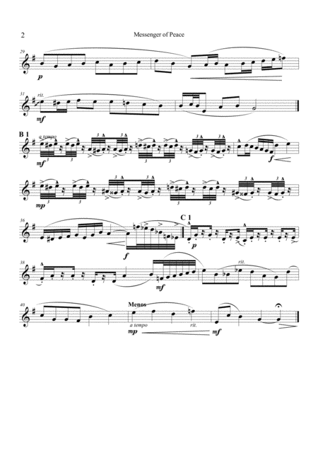 Messenger Of Peace Version Saxophone Quartett Page 2