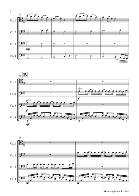 Metamorphoses 4 Cellos Page 2