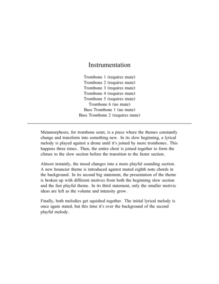 Metamorphosis Score And Parts Page 2