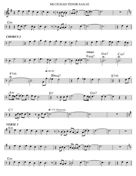 Mi Ciudad Tenor Sax Page 2