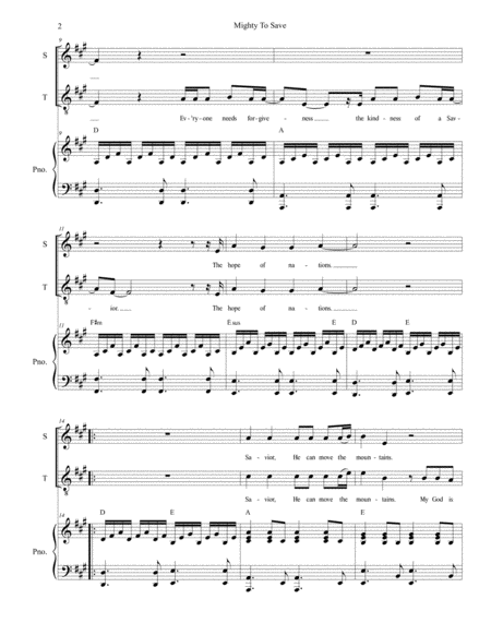 Mighty To Save Duet For Soprano And Tenor Solo Page 2