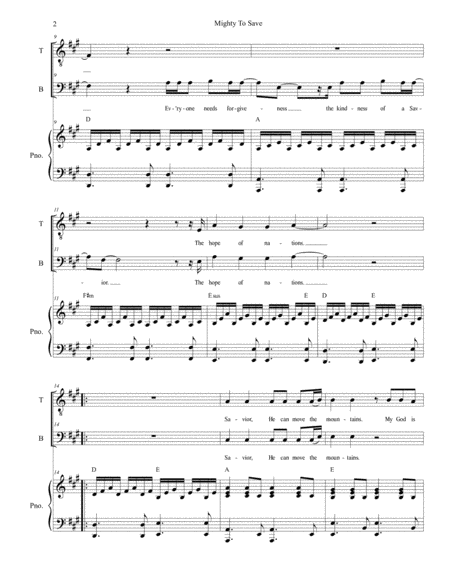 Mighty To Save For 2 Part Choir Tb Page 2