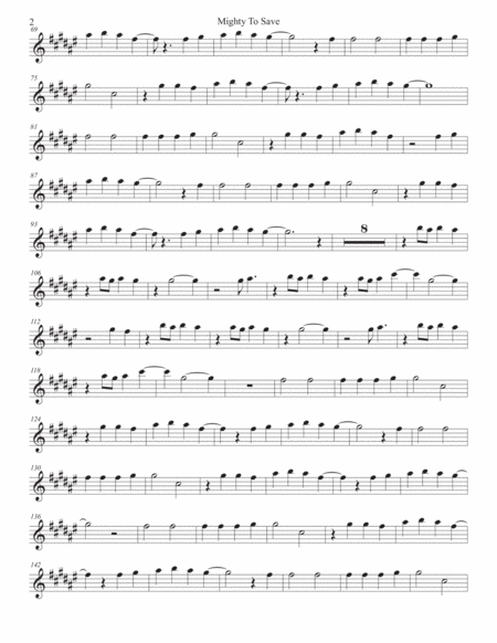 Mighty To Save Original Key Bari Sax Page 2