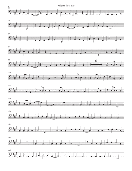 Mighty To Save Original Key Cello Page 2