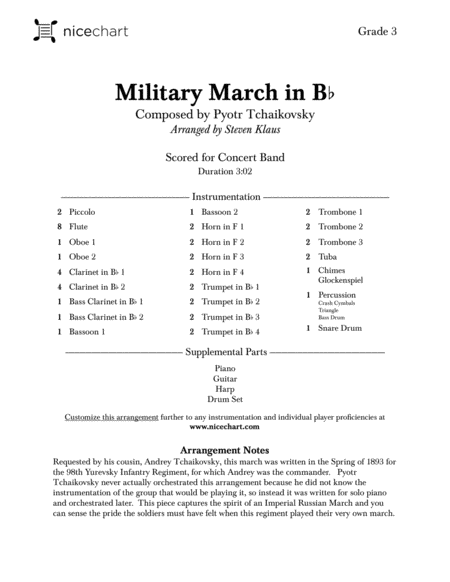 Military March In B Flat Score Parts Page 2