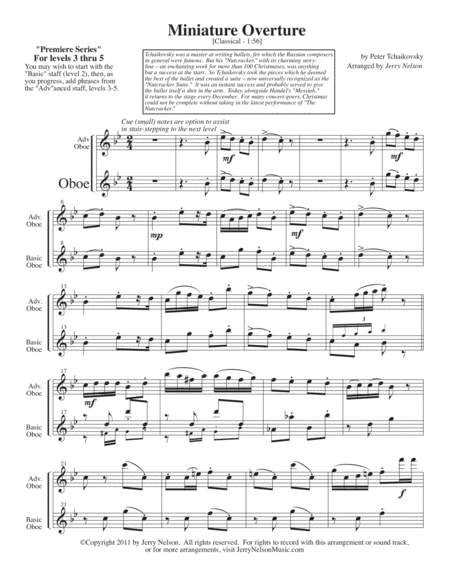 Miniature Overture Tchaikovsky Arrangements Level 3 6 For Oboe Written Acc Page 2