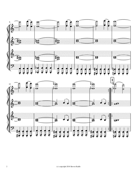 Minimal Piece No 42 For Piano Four Hands Page 2