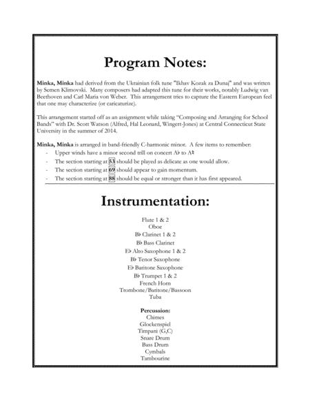 Minka Minka Traditional Concert Band Grade 2 Arr John M Licari Page 2