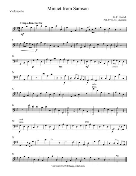 Minuet From Samson Page 2