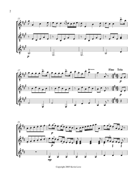 Minuet Guitar Trio Score And Parts Page 2