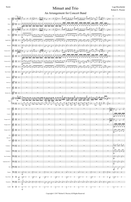 Minuet In A Major For Concert Band Page 2