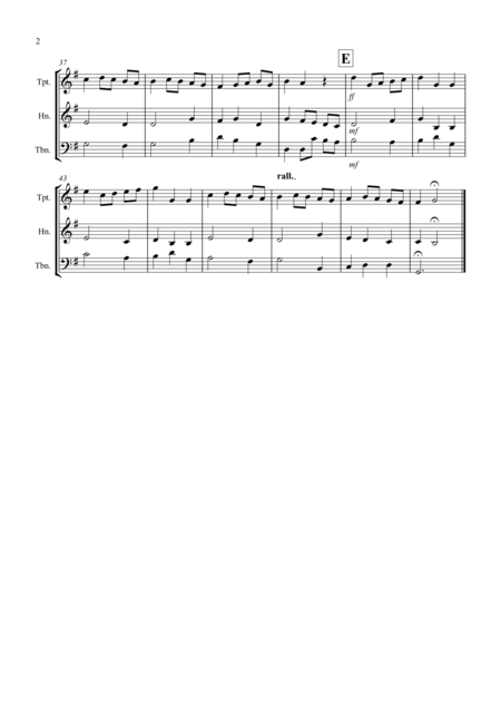 Minuet In G By Bach For Brass Trio Page 2