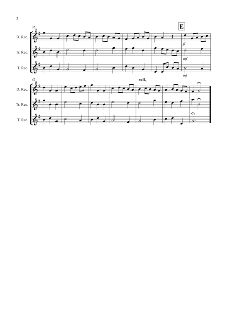 Minuet In G By Bach For Recorder Trio Page 2