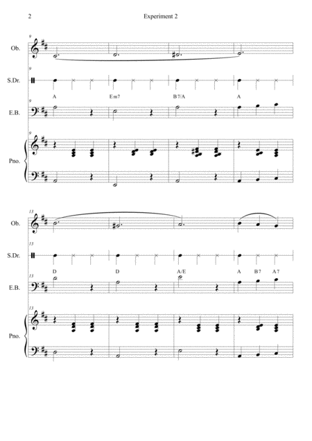 Miss Lamberts Waltz Oboe And Piano Optional Side Drum Bass Guitar Page 2