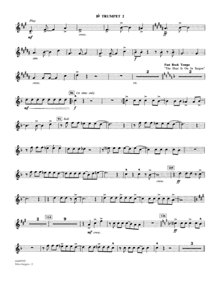 Miss Saigon Arr Calvin Custer Bb Trumpet 2 Page 2