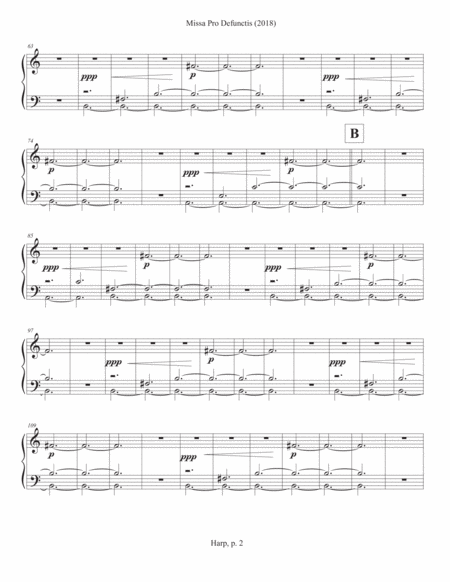 Missa Pro Defunctis 2018 Harp Part Page 2