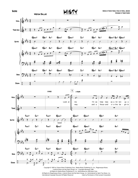 Misty Vocal Solo With Jazz Combo Advanced Page 2