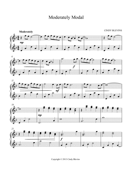 Moderately Modal An Original Solo For Double Strung Harp Page 2