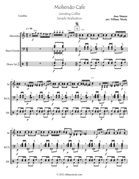 Moliendo Cafe Lead Sheet And Mini Score Page 2