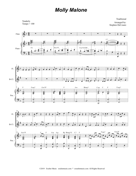 Molly Malone Duet For Flute And Bb Clarinet Page 2